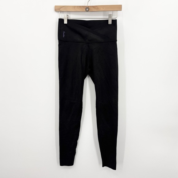 Fanka Pants - Tanka Leggings Womens Small Black Metallic Glitter Compression Stretch High Rise